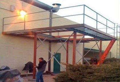 Plataforma y estructura de acero